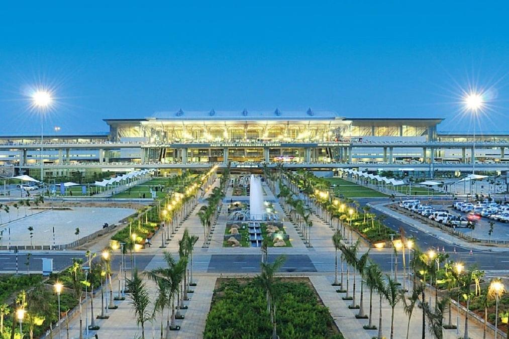 Rajiv Gandhi International Airport in Hyderabad showcasing world-class infrastructure that supports the city's growing real estate market.